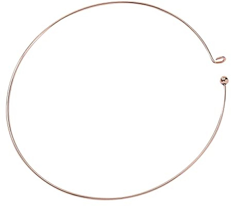 Ailan Wire Collar Hoop Metal Necklace Jewelry Portable Homemade DIY Making Art Finding Replacement Spare Parts Accessories, Rose Gold