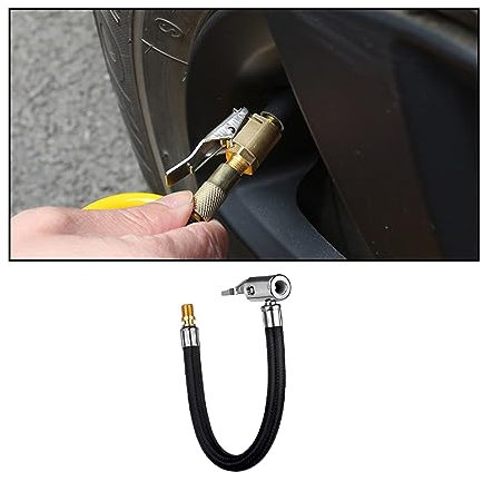 CGEAMDY Pompa Gonfiaggio Pneumatici Prolunga Valvola per Auto, Adattatore Tubo di Gonfiaggio Pneumatici, Tubo Prolunga di Gomma Flessibile della Pompa Gonfiaggio, Tubo Gonfiaggios Pneumatici(30cm)