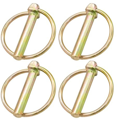 JNNJ 4 Stück Klappsplinte, Rasen-Verschlüsse, Strapazierfähiger Lynch-Stift-Schaft Mit Federbelastung, Linch-Haltestifte Für Traktoren, Anhänger, Rasenmäher(M8)