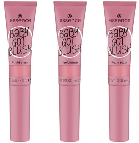 essence Baby Got Bluh Lot de 3 blush liquides, n° 30, nude, à séchage rapide, naturels, végétaliens, sans huile, sans paraben, sans particules de microplastique, 3 x 10 ml