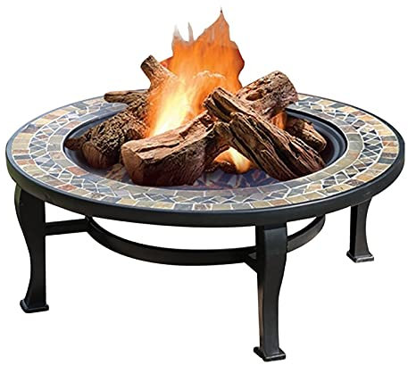 NOALED Braciere da Giardino a Legna da Giardino, Caminetto Riscaldante Esterno Portatile, Utilizzato per Cucinare all'aperto e Falò, 86 cm/33,9