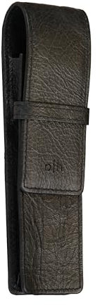 Otto Hutt 156-11769 Writing Case for 1 Writing Instrument in Asphalt Leather Dimensions: 3.5 x 13.5 cm