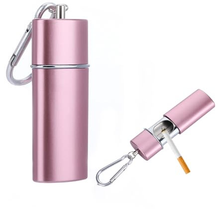 LongHoneySong Taschenaschenbecher für Unterwegs Reiseaschenbecher Mini Tragbarer Aschenbecher für Unterwegs Geruchsdicht Mit Deckel Aschenbecher to Go Taschenaschenbecher Geruchsdicht (Roségold)