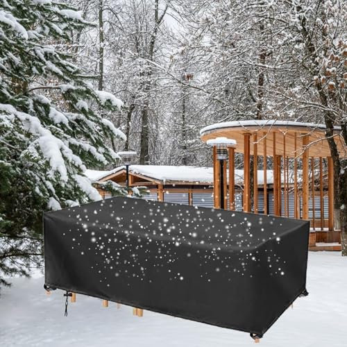 wasserdichte Abdeckung für Gartenmöbel, 40 x 45 x 44 cm, mehrere Größen, Plane zum Schutz von Gartenmöbeln, Abdeckungen für Lounge-Tische und Möbelsets, schwarz, UV-beständig, winterfestes D
