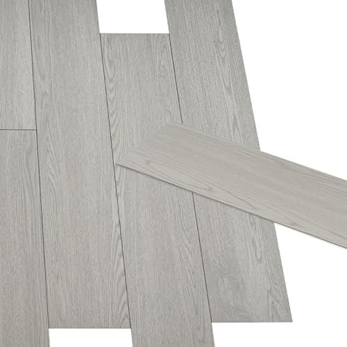 IDMarket - Lames PVC adhésives SOLEA 2,23m² Effet Bois Gris