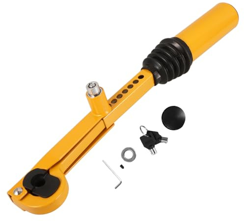 ibasenice Blocco Antifurto Freno Mano Regolabile in Acciaio per Auto Camion Furgoni e Suv Serratura Sicurezza Cambio per Protezione Manuale Veicolo