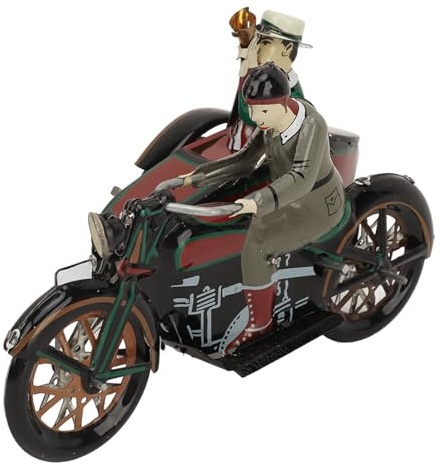 Haofy Juguete de Cuerda para Motocicleta de 3 Ruedas, Diseño Nostálgico Encantador Que Recuerda la Construcción de Hojalata de la época Clásica, Tamaño Compacto de 6.7 Onzas para un Fácil Manejo,
