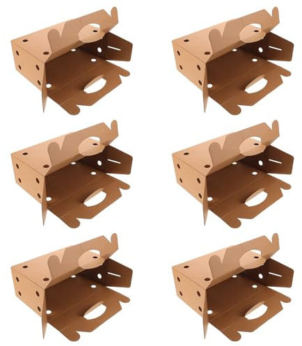 Cabilock 6 Piezas Caja de Papel con Asa para Transportar Pequeños Animales y Aves, Estructura Reforzada con Agujeros para Ventilación, Uso Personal y Transporte de Mascotas