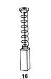 Balais de charbon 0856 pour outils électroportatifs Makita - 6x9x12 mm - Réf. org.: 191940-4 & CB-411