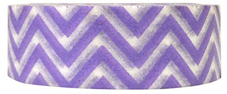Wrapables Colorful Patterns Washi Masking Tape, Purple Chevron