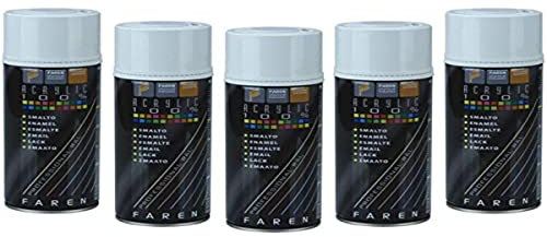 FAREN RAL ACRYLIC, Vernice spray Acrilica 100%, Smalto FIDELITY RAL, Colori Brillanti a Rapida Essiccazione, 400ml (1, RAL 7012 GRIGIO BASALTO)