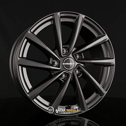 4x Llantas Borbet V 7x17 ET49 5x112 mistral anthracite glossy compatible con Seat Altea Leon Toledo