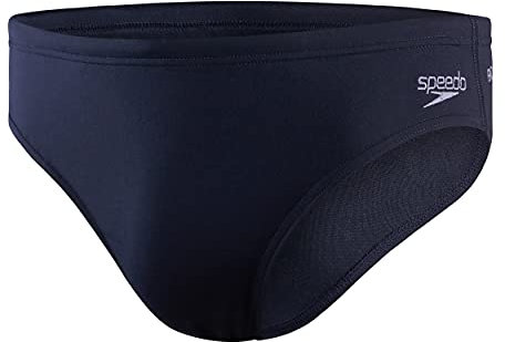 Speedo Men's Endurance+ 7cm Swimming Briefs | Chlorine Resistant | Swim Fitness | Training, True Navy, 34