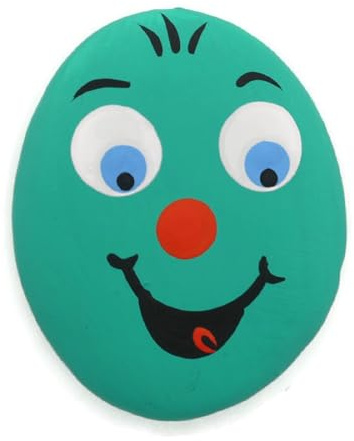 Andys Steinwelt® Glücksbringer Schmunzelsteine, Handschmeichler Steine, Glückssteine, Geburtstagsgeschenk, Geschenkidee Kindergeburtstag, Tischdeko (Ben Mint)