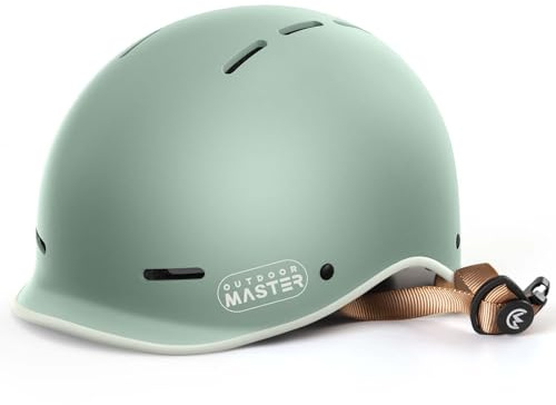 OutdoorMaster Bike Helmet for Adults,Adjustable Cycling Helmet for Men & Women - Safety Certified for Bicycle Skateboard Road Bike Skating Roller Commuting Helmet - Emerald Green,L