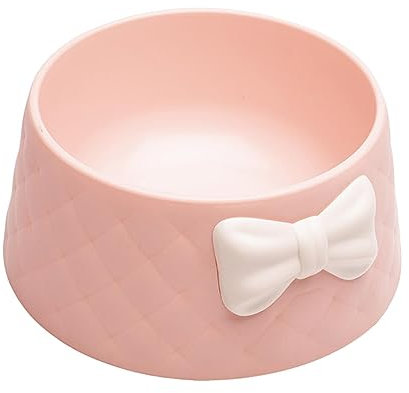 F Fityle Gamelle pour Chats d'Intérieur - Mangeoire Antidérapante, Pratique, Moderne, Décorée, Durable - Bol d'Eau et Plat d'Alimentation, Rose