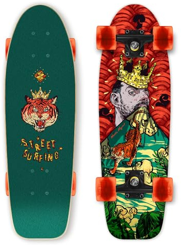 Streetsurfing - Cruiser Cruiser Kicktail 28, patineta Unisexo, Black, One Size - 06-08-020-2