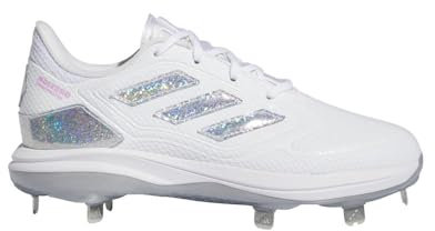 adidas Purehustle 3 Elite - Scarpe da ginnastica estive da softball, colore: Bianco, Bianco Nuvola/Argento Metallico/Team Sol, 8 US
