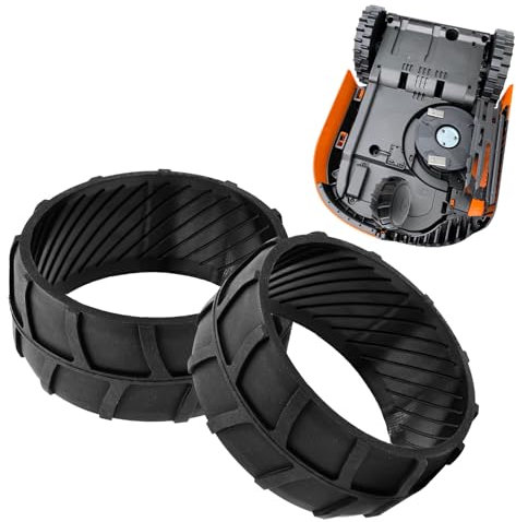 Radschutz für Worx Landroi Mähroboter, 2 Stück Gummi Vorderrad Tuning Profil Rasenmäher Erhöhung Abdeckung für S300 M500 M500 Plus M700 M700 Plus M1000 L800 L1000 (RSXJ0002)