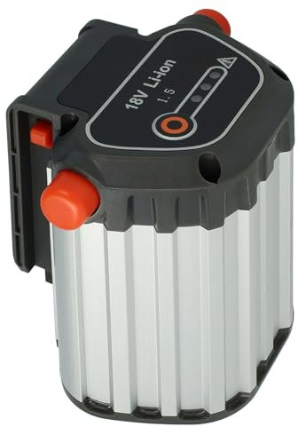 vhbw 1x Akku kompatibel mit Gardena EasyCut Li-18/23 (9824-20), EasyCut Li-18/23 (9876-20) Grasschere, Strauchschere (1500mAh, 18V, Li-Ion)