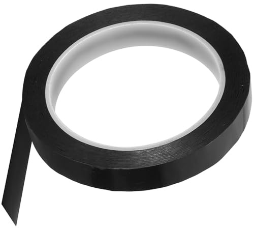 TOP-VIGOR Cinta de pizarra blanca de 15 mm, cinta adhesiva fina para pizarra blanca, líneas de cuadrícula, gráficos, manualidades, accesorios de aula, color negro