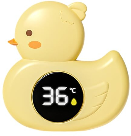 Baby-Badethermometer, schwimmendes Wannenspielzeug, wasserdichte Badetemperatur, genaue Wassertemperaturanzeige, wasserdichte Materialien, ideal für die Badewanne von und Mädchen