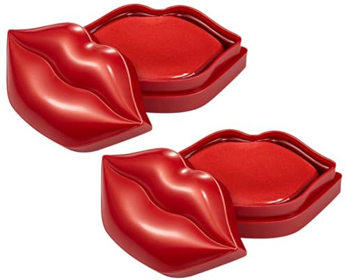 LOORGVEL Mascarillas Labiales Hidratantes Almohadillas Labiales 40 Unidades Gel Nutritivo Para Cuidado Nocturno Labios Secos y Agrietados Extracto Natural De Cereza