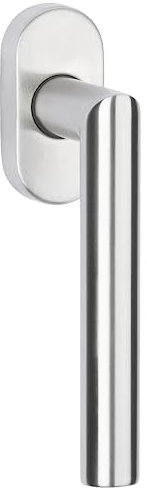 Gedotec Design Fenstergriff Edelstahl Fensterolive L-Form | Drehkipp-Rasterolive ohne Schließzylinder | Edelstahl matt gebürstet | 1 Stück - Fensterbeschlag für Holz-Fenster mit Befestigungsmaterial