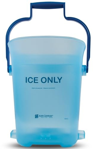 San Jamar Plastic Light Duty Ice Tote, 6 Gallons, Blue