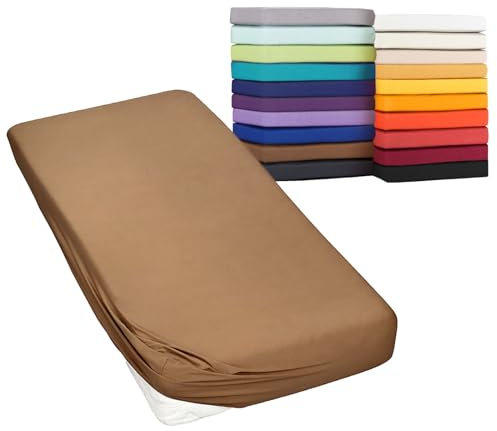 Moon-Classic Spannbettlaken Boxspringbett Wasserbett Spannbetttuch Matratzen 160g/²m 180x200-200x220 Tabak