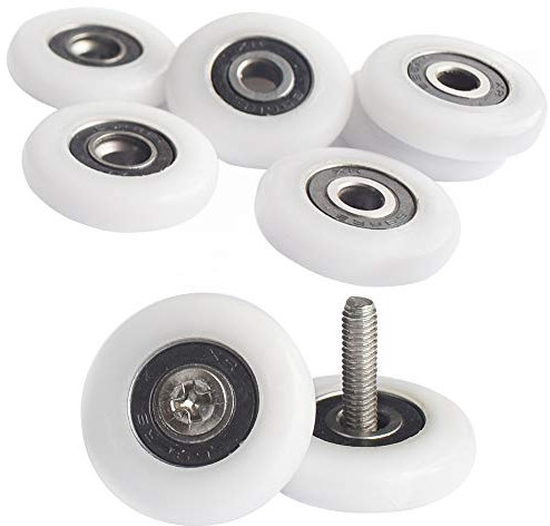 YUANQIAN Duschtürschienen, 19 mm, 8 Stück, mit Schrauben, Weiß