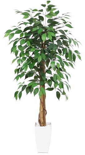 Kazeila Piante Finte da Interno 120cm Ficus Artificiale Piante Artificiali Grandi Decorazioni Interno Camera da Letto Aesthetic Room Decor(1Pack)