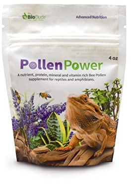 The Bio Dude Pollen Power 4 oz - Premium Bee Pollen Supplement - Great for Bearded Dragons, Tortoises and other herbivores/omnivores