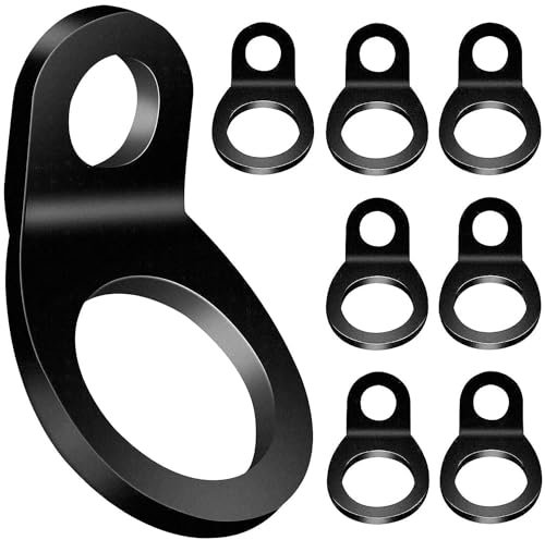 Greluma 8 pz Ancoraggi di Ancoraggio, Anello di Ancoraggio con Anello di Ancoraggio O-Ring di Colore Nero per Il Montaggio in Garage, Officina, Camion, rimorchio, Golf Cart