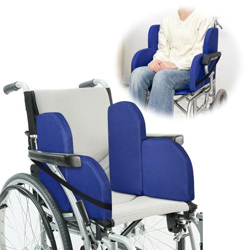 KAVIL Supporto laterale per sedia a rotelle, cuscino di supporto laterale per anziani, sedia a rotelle a forma di L, imbottito per aiutare a prevenire l'inclinazione su un lato, supporto per il