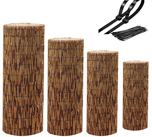 Rouleau de clôture en roseau pour jardin, brise-vue en bambou naturel pour extérieur, décoration d'intérieur, balcon (120 cm x 700 cm)