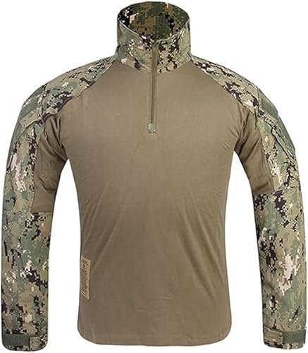 EMERSONGEAR Männer Taktik-Hemd, Gen3 Airsoft Kampfarmee Paintball Schnelltrocknender Langärmliger BDU-T-Shirt-Oberteil