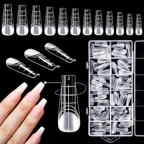 Kiiwah Unghie FinteTip 120 Pezzi Dual Form, Durevole e Riutilizzabile System Dual Nail Form Dual Form Unghie con Scala Graduata Estensione Nail Form per Gli Studenti Della Nail Art