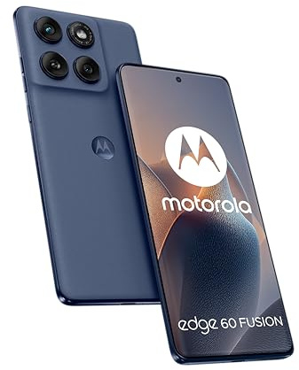 Motorola Edge 60 Fusion 256 GB, upplåst smartphone, 6,67 tums skärm, 50 MP kamera, 5 200 mAh batteri, Slipstream (grå) skyddsfodral och USB C-kabel ingår