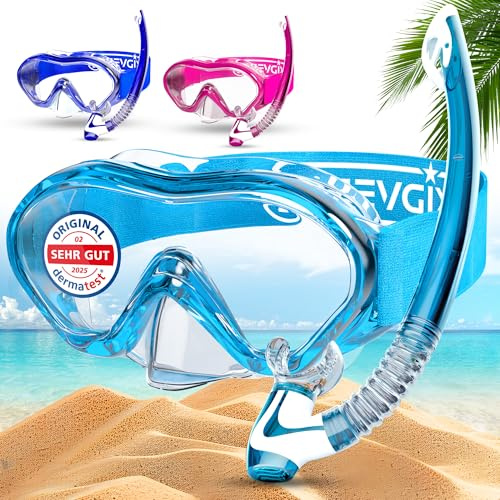 KIDVERSE Set Snorkeling per Bambini - Maschera Subacquea con Boccaglio - maschera bambini mare con cinturino regolabile