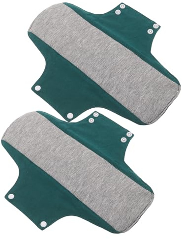 ORFOFE 2 unidades de 2 unidades de compresas lavables para incontinencia de algodón, compresas finas de tela con protección contra fugas para el parque semanal, compresas reutilizables para mujer