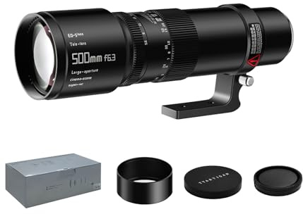 TTARTISAN 500 mm F/6.3 teleobjetivo para Montaje en L, Pantalla Completa, Enfoque Manual, superteleobjetivo Prime, Montura L (Soporte L)