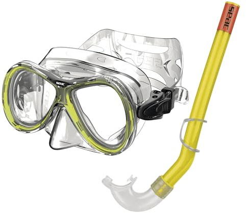 Seac Set Capri, mascará y Tubo de esnórquel para Adultos, Chicos y niños
