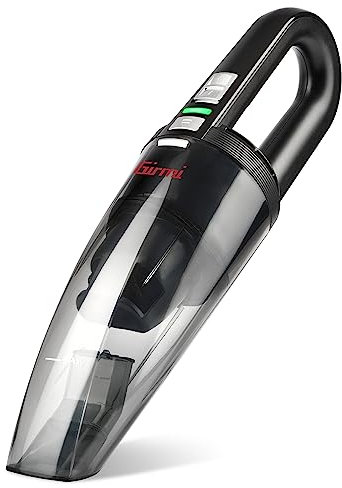 Girmi AP16 Aspirapolvere Portatile, Potente 7,4 V, Potenza 40 W, con Ampio Contenitore, Wet&Dry, Base di ricarica, Accessori inclusi, Nero