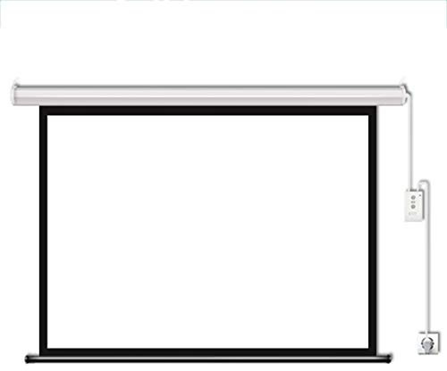 Full HD 3D Electric Motorized Projector Screen - 80-Inch Electric Movie Screen Fiber Glass - Remote Control, Wall or Ceiling Mountable