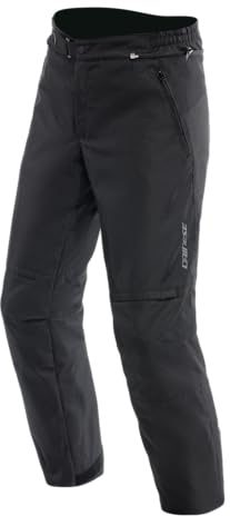 Dainese - Rolle Wp Pants, Pantalones de Moto Impermeables, Forro Térmico Extraíble, Protectores de Rodilla y Cadera, Pantalones de Moto para Hombre, Negro, 54