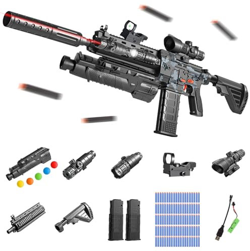 Pistola Giocattolo a Proiettile Morbido,Blaster in Schiuma,Pistole Giocattolo Sparatutto,Giocattolo di Schiuma Blaster,per il Gioco All'interno e All'aperto,Regali di Compleanno per 14+