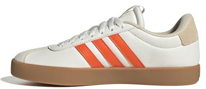 adidas Damen VL Court 3.0 Shoes, core White/Impact orange/Gold met., 38 2/3 EU