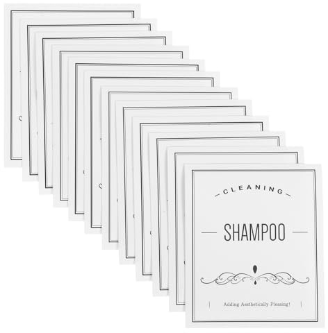 TEHAUX Waterproof Bathroom Bottle Labels, Self-adhesive Shampoo Dispenser Stickers, 24pcs White 83x70mm, Bathroom Classification Label Set for Shower Gel and Lotion Bottles