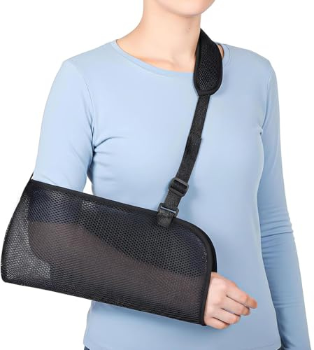Férula Para Brazo Derecho E Izquierdo, Férula Para Hombro, Soporte Ortopédico Para El Brazo Para Adultos, Ajustable Y Transpirable, Soporte Para Muñeca, Codo Y Hombro Dislocado, Negro
